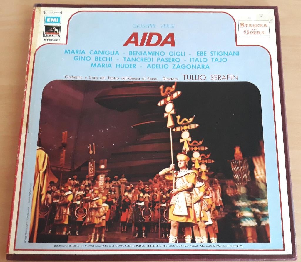 Aida – Beniamino Gigli/Ebe Stignani - EMI C 153-00686 - 3 Lp, Opera of Operette, Ophalen of Verzenden, Zo goed als nieuw, Romantiek