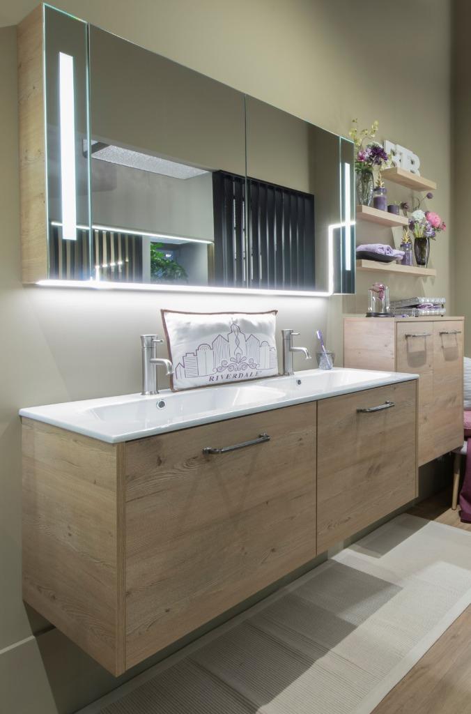 Complete showroom Badmeubel 120cm, spiegelkast, extra kast, 100 tot 150 cm, Overige typen, Nieuw, Ophalen of Verzenden