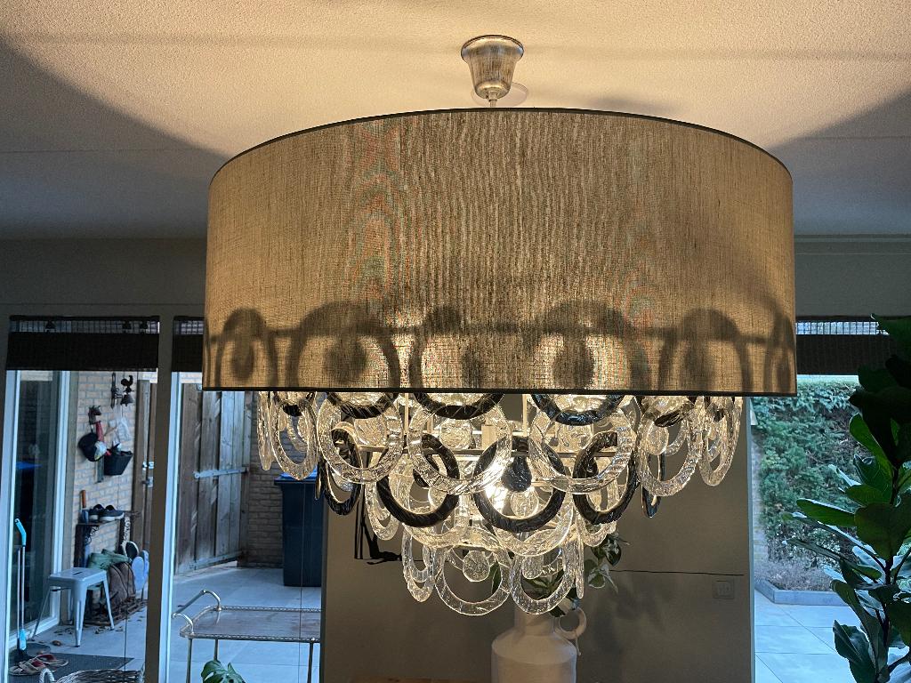 Eettafel lamp, Ophalen, 50 tot 75 cm, Klassiek, Zo goed als nieuw