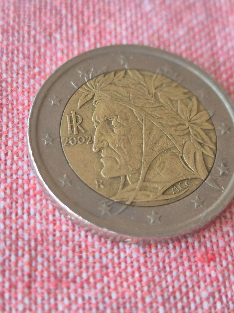2 Euro Italië 2002 - Dante Alighieri, Postzegels en Munten, Munten | Europa | Euromunten, Ophalen of Verzenden, Italië, 2 euro