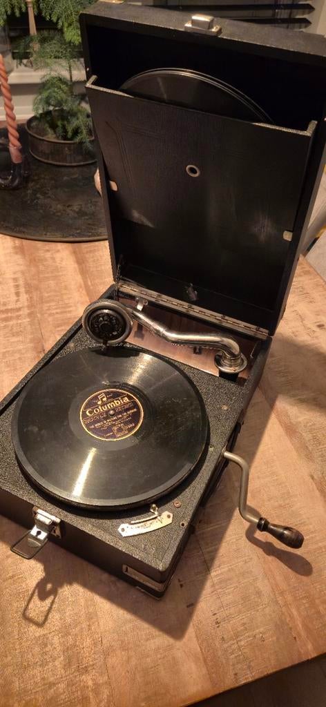 Vintage Telefunken 78 toeren koffer gramafoon met werk, Ophalen of Verzenden, Niet werkend, Platenspeler, Overige merken
