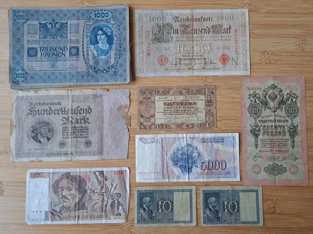 Varia oude biljetten, Postzegels en Munten, Bankbiljetten | Europa | Niet-Eurobiljetten, Duitsland, Ophalen of Verzenden