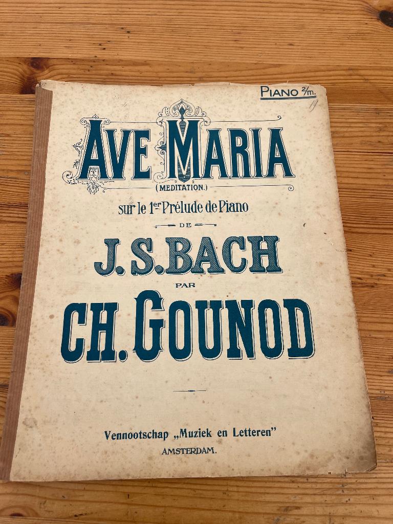 bach / gounod - ave maria, Muziek en Instrumenten, Bladmuziek, Gebruikt, Klassiek, Ophalen of Verzenden, Artiest of Componist
