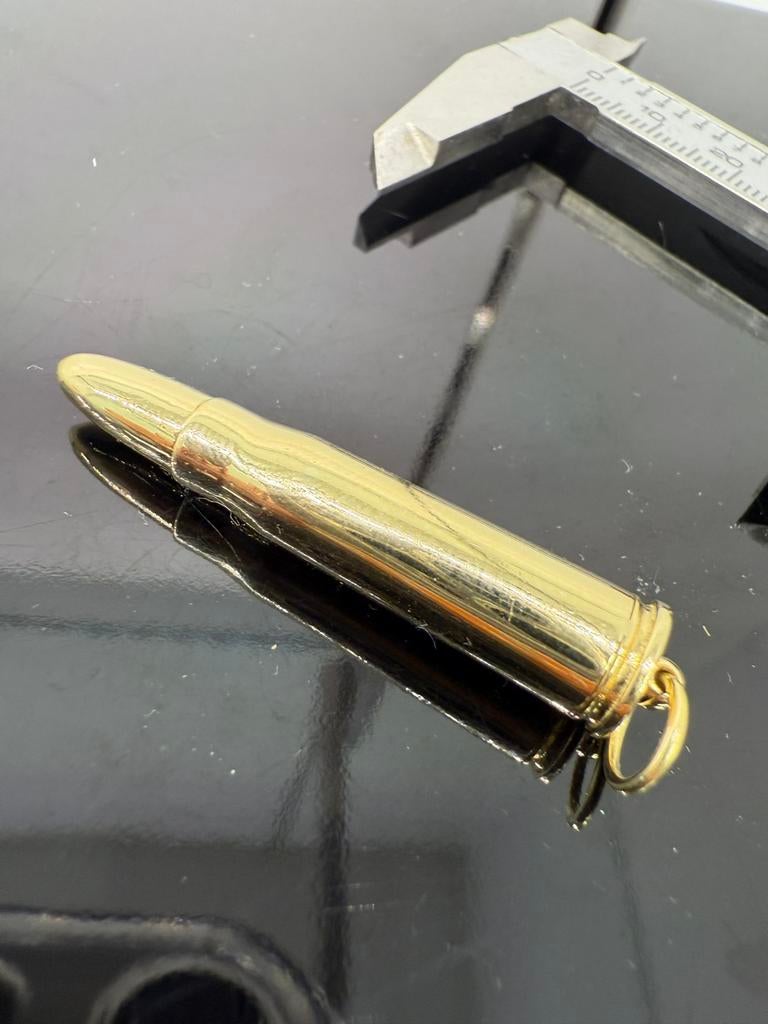 Prachtige 14 karaats gouden kogel hanger, Ophalen of Verzenden, Nieuw, Goud, Goud