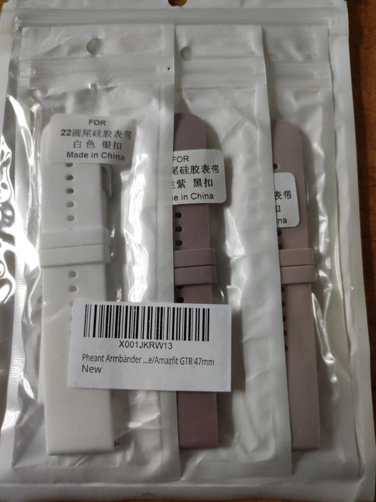 Horlogebandjes 22mm 3 stuks silicone, Sieraden, Tassen en Uiterlijk, Sporthorloges, Ophalen of Verzenden, Nieuw, Android