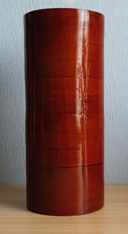 Grote bamboe vaas 35 cm, Huis en Inrichting, Woonaccessoires | Vazen, Overige materialen, Overige kleuren, Ophalen of Verzenden