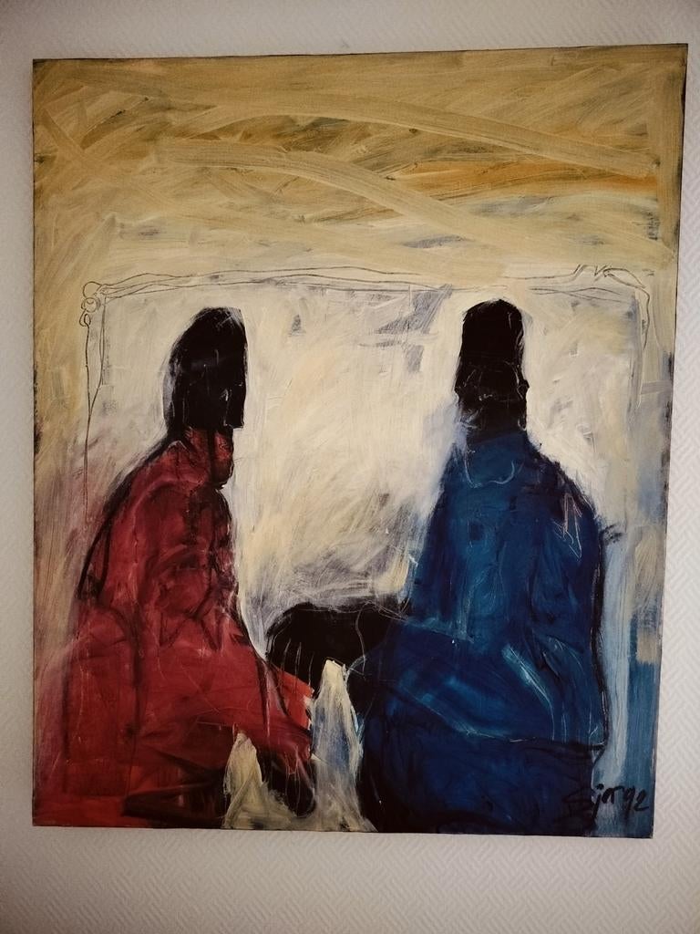 Groot schilderij van Sjer Jacobs, Ophalen