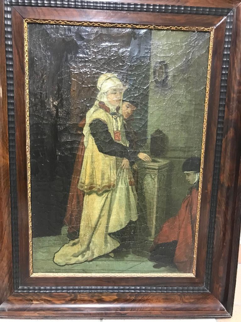 olieverf linnen 17 - 18 - 19 eeuw, Ophalen