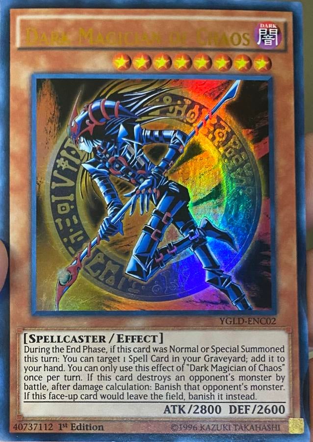 Yu-Gi-Oh! Dark Magician of Chaos YGLD 1st Edition !, Hobby en Vrije tijd, Verzamelkaartspellen | Yu-gi-Oh!, Verzenden, Gebruikt