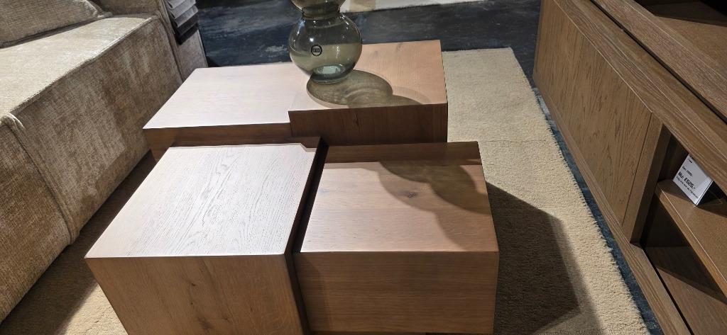 Vierkante Salontafel  – bruin 80 x 80 cm Showmodel!