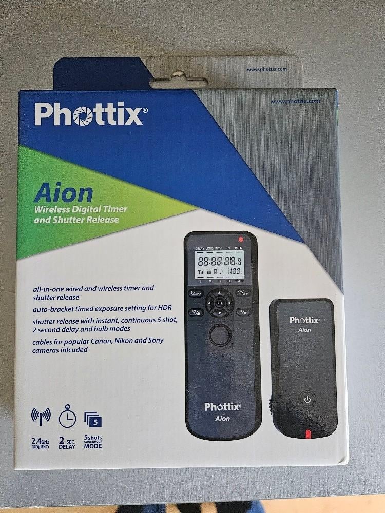 Phottix Aion Wireless Timer and Shutter Release, Ophalen of Verzenden, Zo goed als nieuw, Overige typen