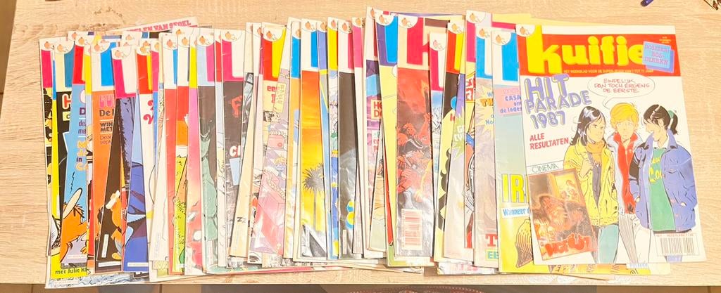 Complete jaargang  Kuifje weekbladen 1987, Boeken, Complete serie of reeks, Ophalen of Verzenden, Gelezen
