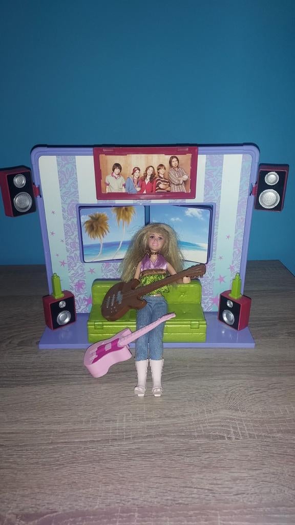 Hanna Montana Pop met Gitaar, Ophalen of Verzenden, Gebruikt, Barbie
