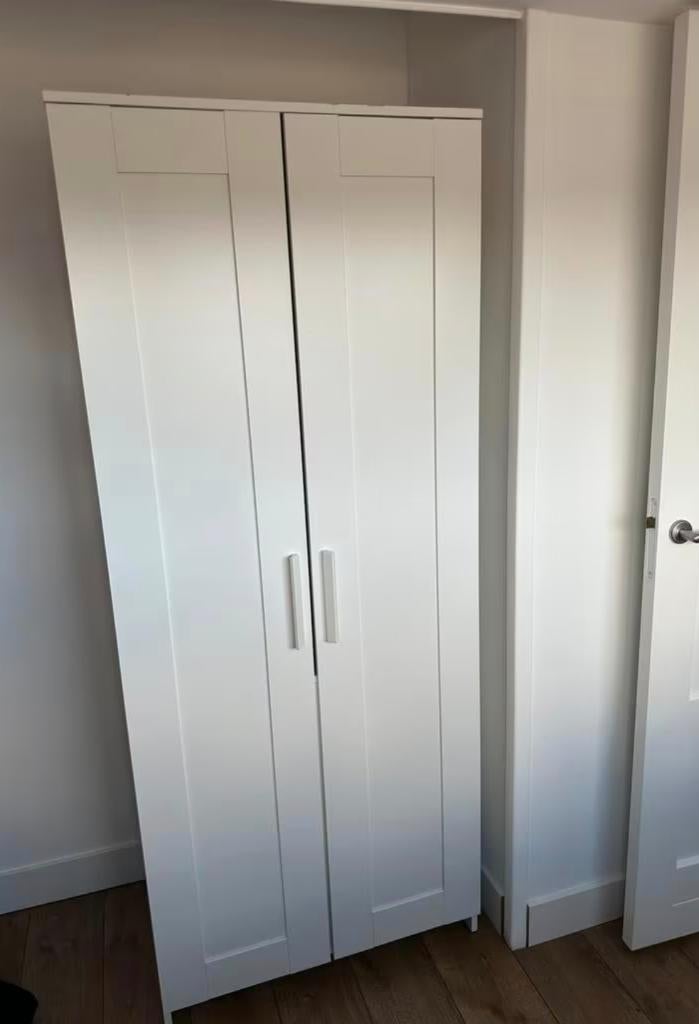 Brimnes kledingkast 2 doors wardrobe Ikea wit, Ophalen, 100 tot 150 cm, Zo goed als nieuw, 150 tot 200 cm