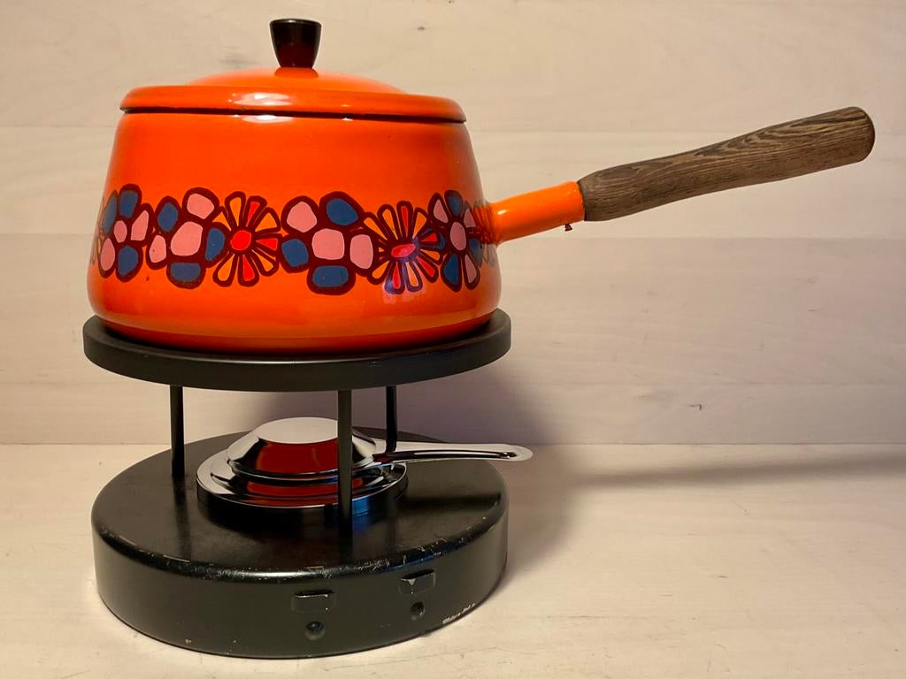 Vintage Brabantia Diana Diane fonduepan compleet met brander, Ophalen of Verzenden, Gebruikt, Brander, Fondueset