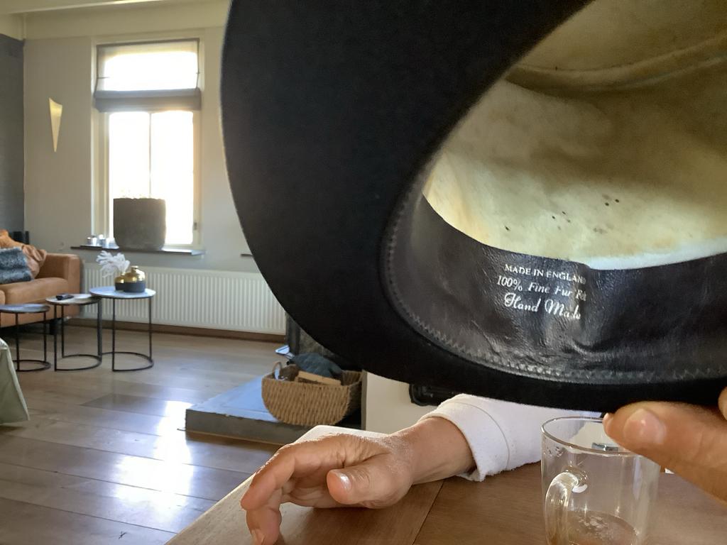 Antieke Hoge Hoed - Made in England - 100% Fine Fur Felt, Antiek en Kunst, Ophalen of Verzenden, Heren