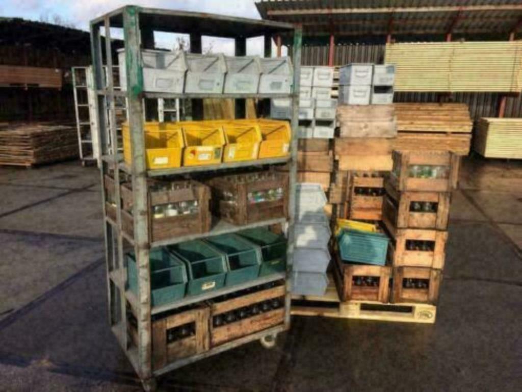 Zinken karren , industriële kast / kar , industrieel GAAF !!, Ophalen, Zo goed als nieuw