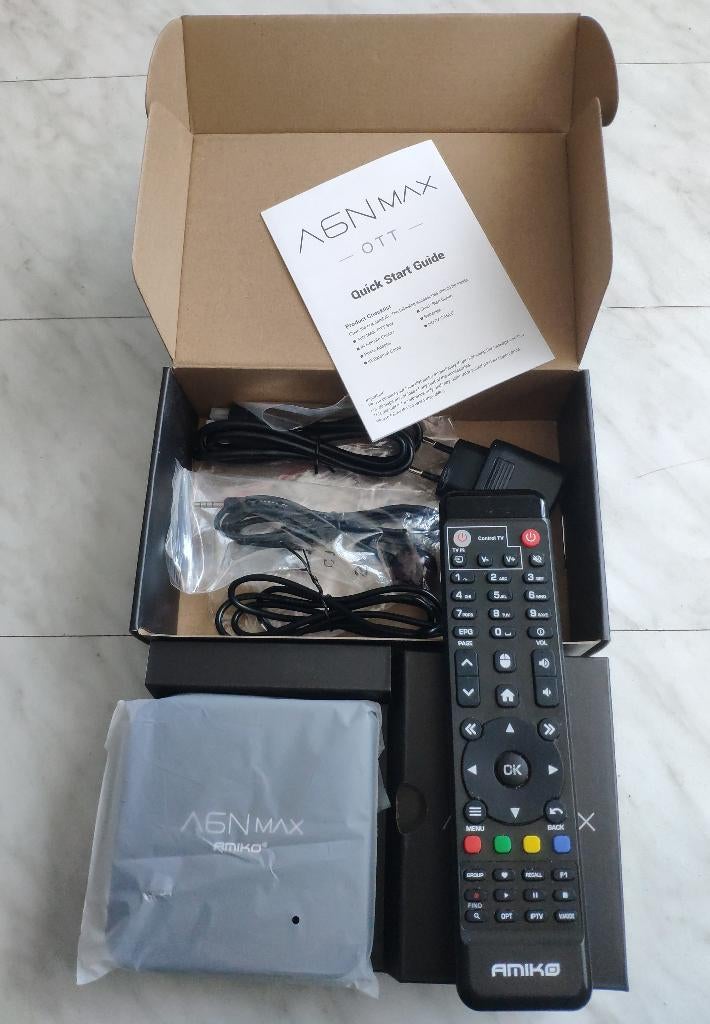 Amiko A6N MAX IPTV kastje Android mediaspeler TV Box, Ophalen, Gebruikt, HDMI