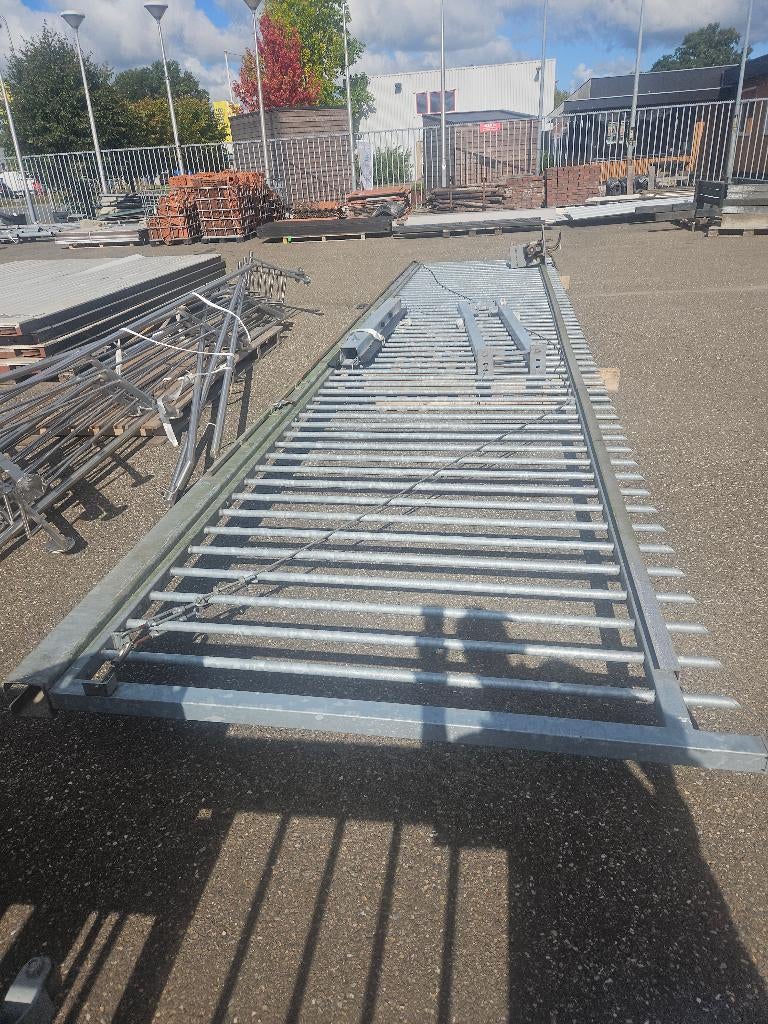 Schuifpoort toegangspoort poort gegalvaniseerd ( 178 ), Tuin en Terras, Tuinhekken en Hekwerk, Zo goed als nieuw, Nb, Nb, Nb
