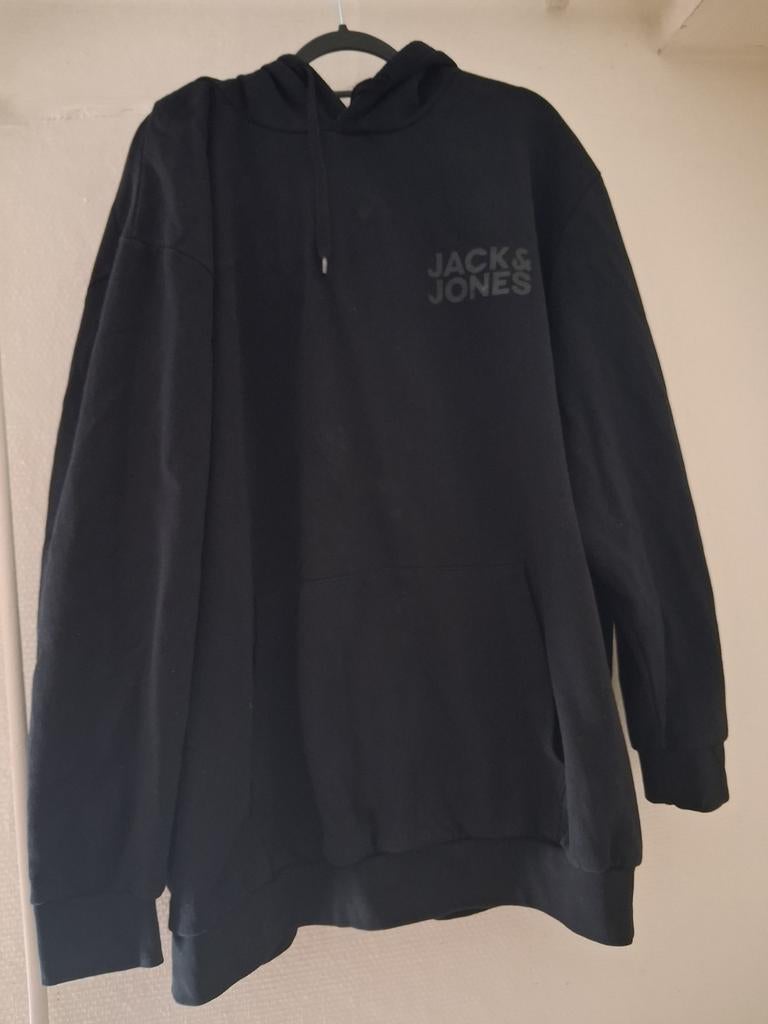 JACK & JONES HOODIE ZWART MAAT 6XL (NIEUW!!), Kleding | Heren, Grote Maten, Zo goed als nieuw, Trui of Vest, Zwart, Ophalen
