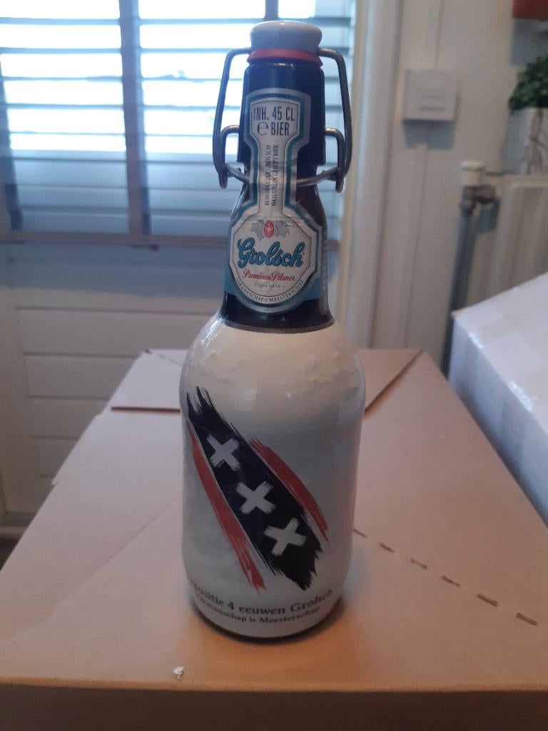 grolsch beugel bier fles vol beurs van berlage 2005, Ophalen of Verzenden, Zo goed als nieuw, Flesje(s), Grolsch