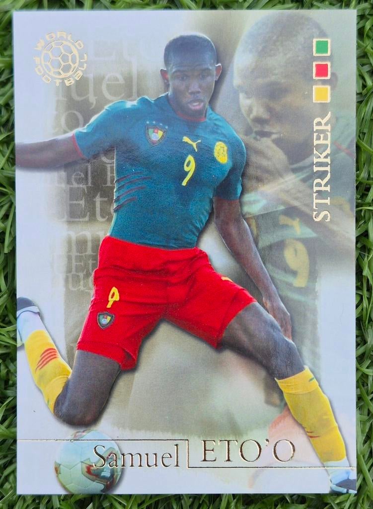 Futera, Samuel Eto'o - Kameroen, 2004, Ophalen of Verzenden, Zo goed als nieuw, Buitenlandse clubs, Poster, Plaatje of Sticker