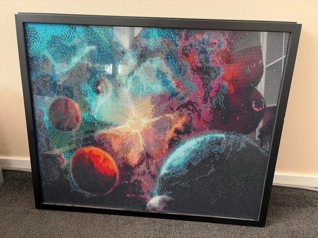 2x Diamond Painting Kunstwerken - Ruimte & Planeten, Ophalen of Verzenden