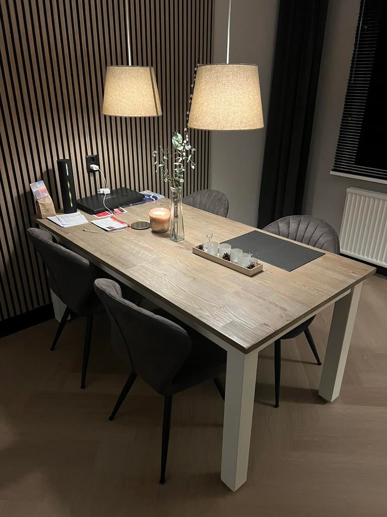 Eettafel landelijk, Ophalen, Zo goed als nieuw, Rechthoekig