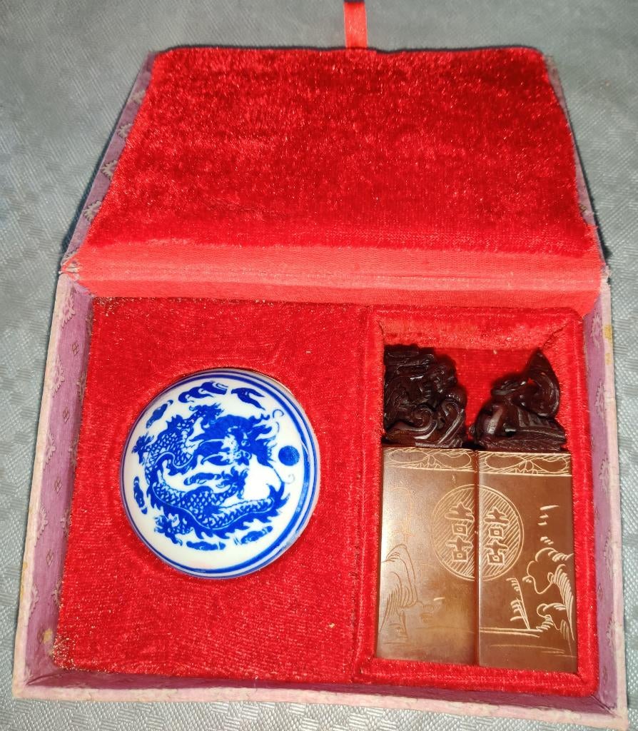 Chinees gesneden ShouShan zeepstenen zegelstempel, Antiek en Kunst, Ophalen