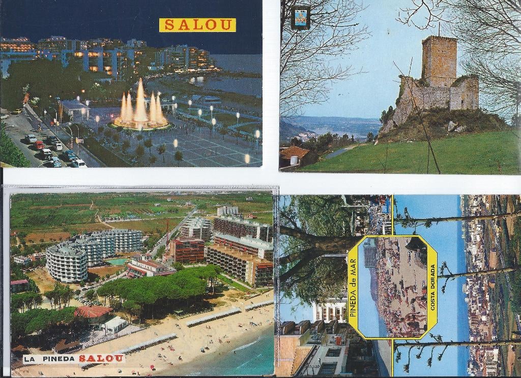 24 Ansichtkaarten van Spanje-Salou-Torremolinos- etc., Ophalen of Verzenden, 1960 tot 1980, Gelopen, Spanje