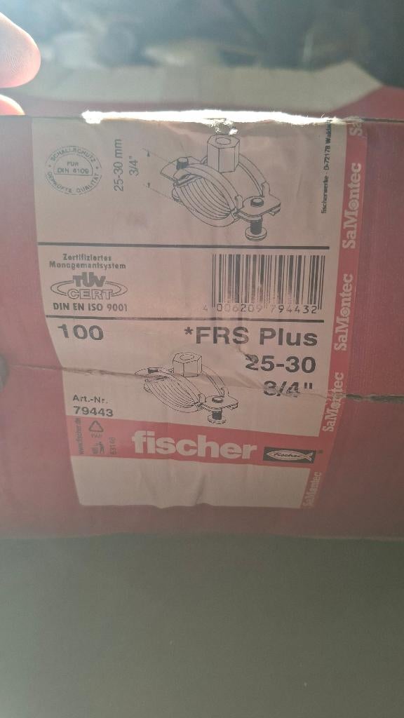 150x Fischer pijpbeugel pijp beugels 25-30mm NIEUW!, Pvc, ., Overige typen, Nieuw