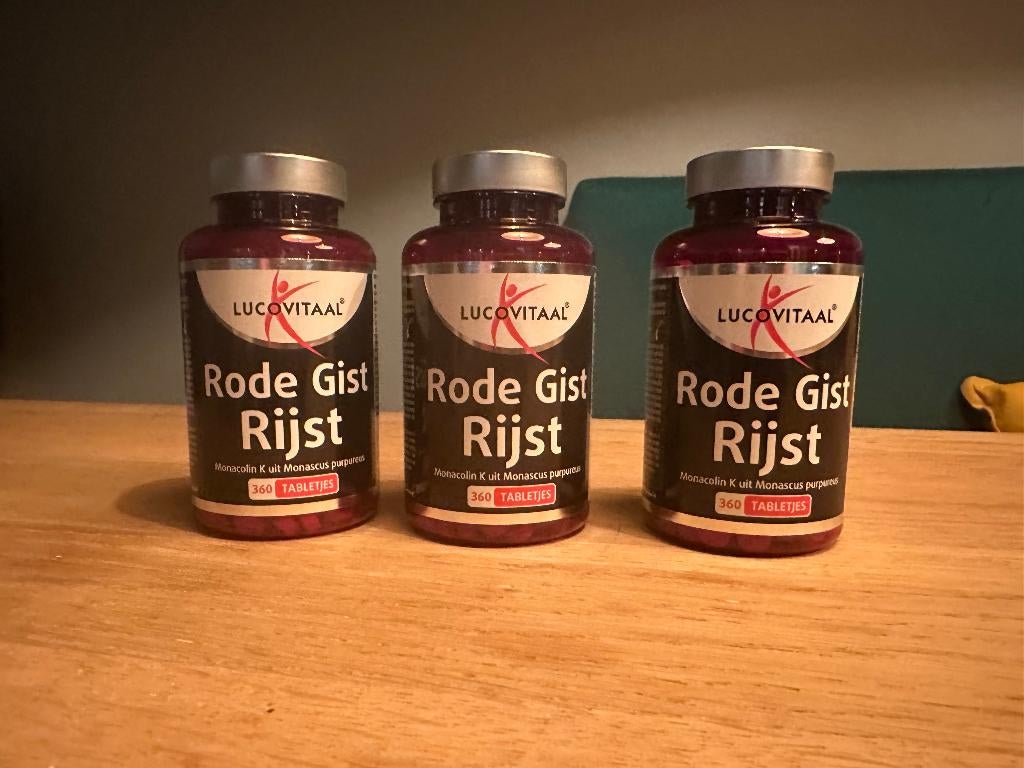 3x pot Rode Gist Rijst lucovital tabletten ongeopend, Ophalen of Verzenden, Nieuw, Overige typen