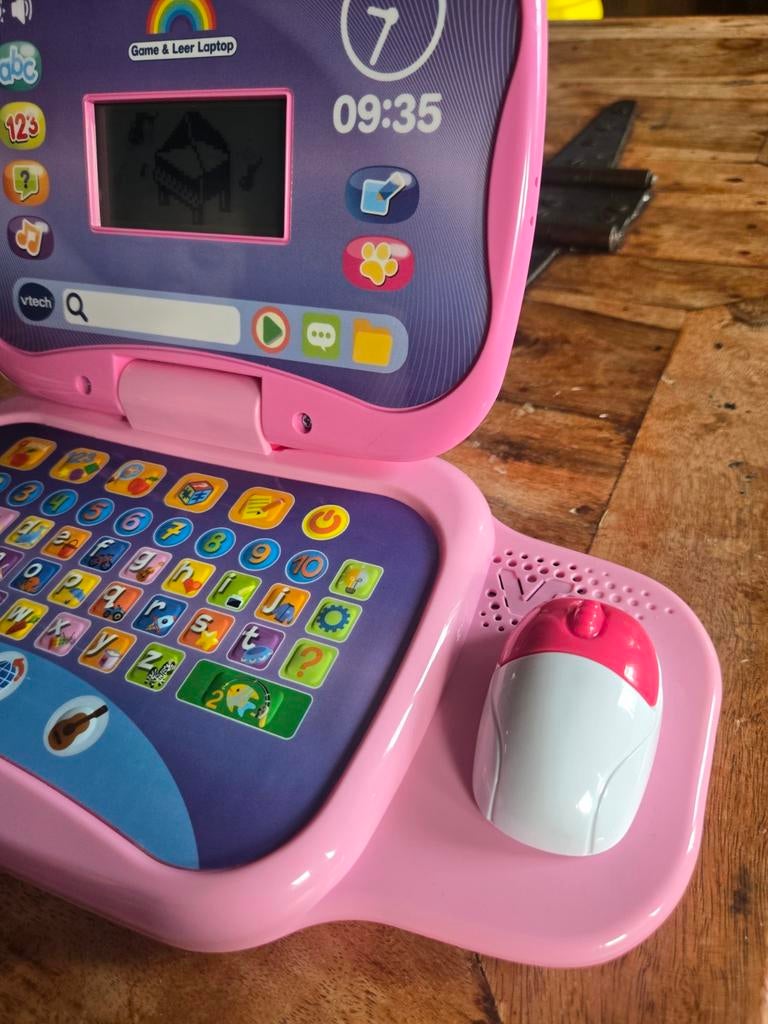 Vtech roze laptop game & leer ned. En Eng. Zgan, Kinderen en Baby's, Speelgoed | Vtech, Ophalen of Verzenden, Zo goed als nieuw