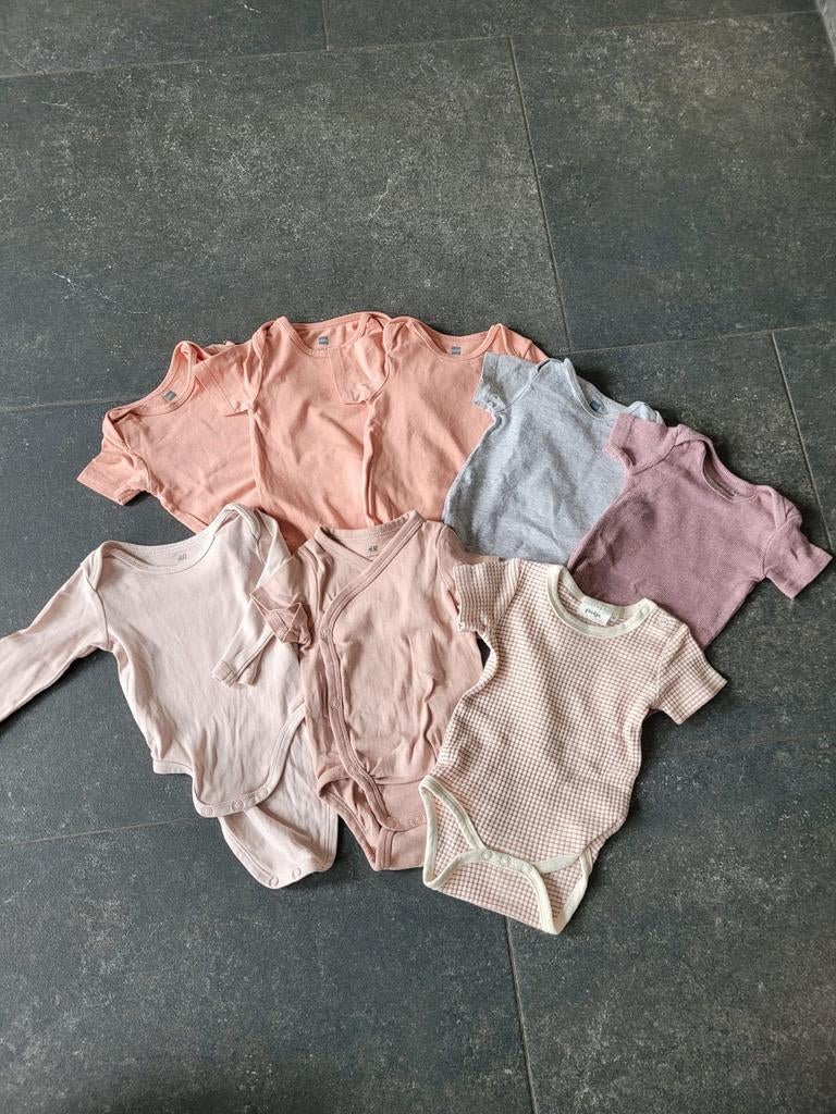 Set van 8 rompers maat 62 en 68, Ophalen of Verzenden, Gebruikt, Maat 62