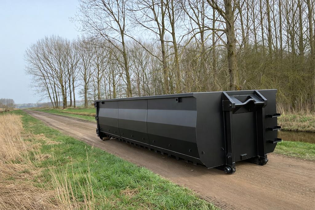 20 M3 haakarm container, Ophalen