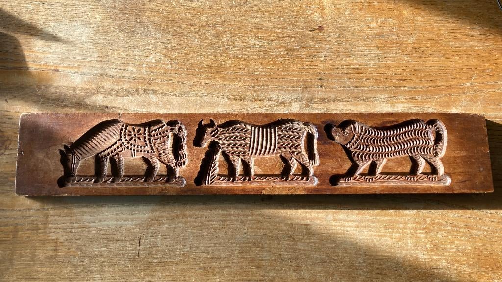 Oude koekplank speculaasplank paard koe hond, Antiek en Kunst, Antiek | Keukenbenodigdheden, Ophalen of Verzenden