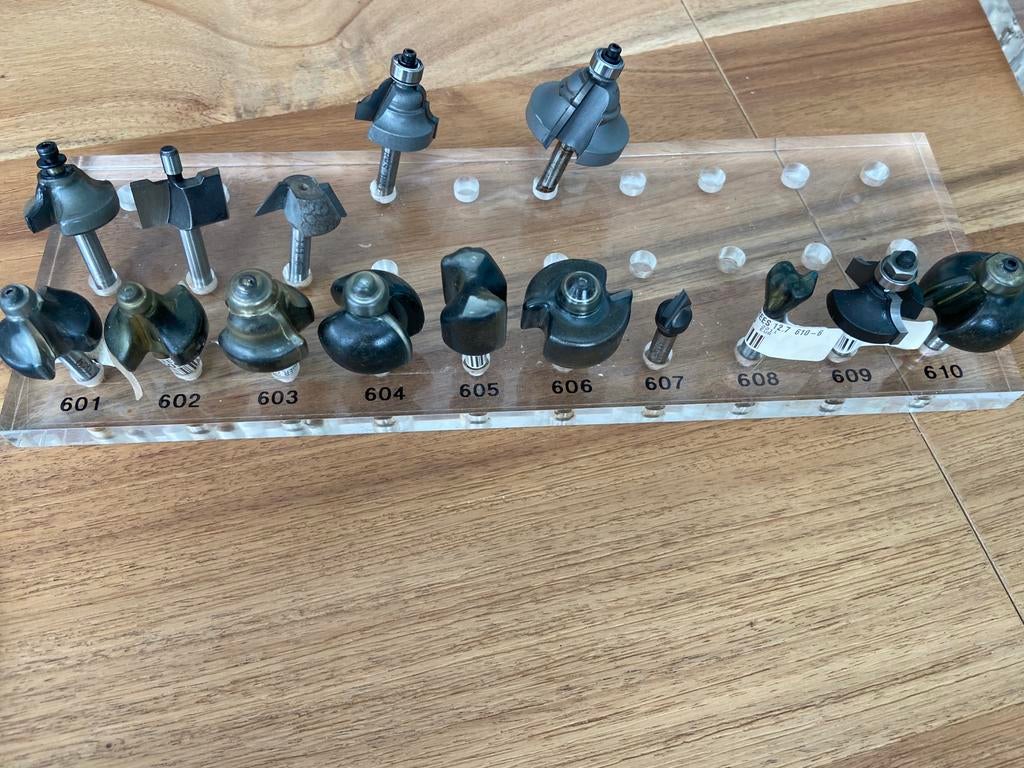 Set profielfrezen 15 stuks voor houtbewerking, Ophalen of Verzenden, Nieuw, Elektrisch, Bovenfrees
