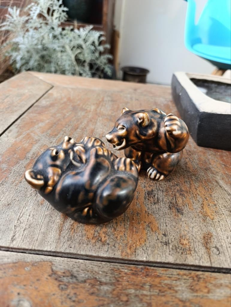 Twee Royal Copenhagen beren beeldjes, Ophalen of Verzenden