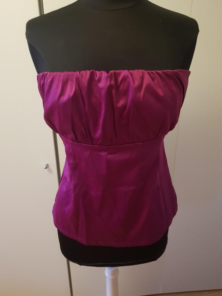 Paars strapless topje - maat L ***zgan***, Kleding | Dames, Tops, Paars, Maat 42/44 (L), Ophalen of Verzenden, Zo goed als nieuw