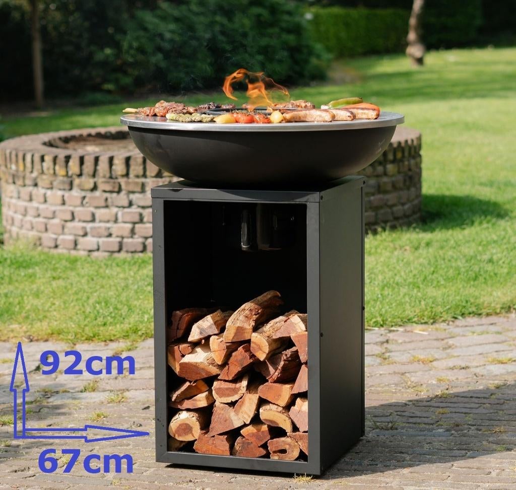 Plancha BBQ Amigo met 67cm bakplaat RVS en hoes
