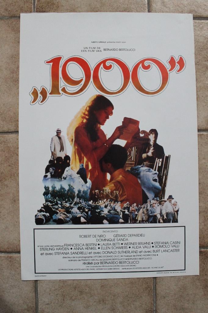 filmaffiche Robert De Niro 1900 Novecento filmposter, Rechthoekig Staand, Ophalen of Verzenden, Zo goed als nieuw, A1 t/m A3
