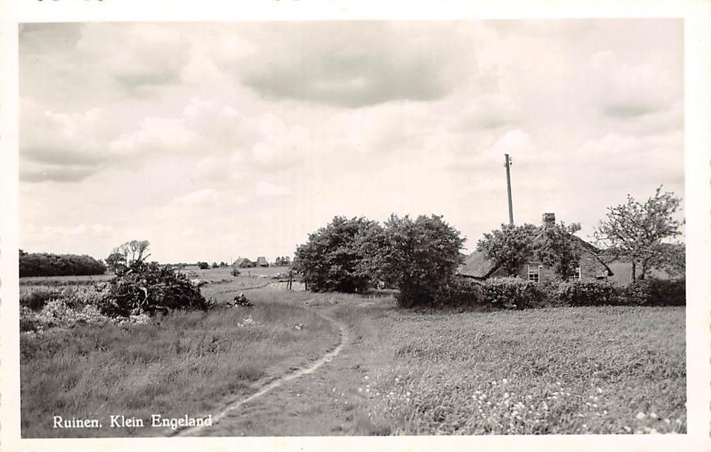 Ruinen, Klein Engeland Drenthe, Verzamelen, Ansichtkaarten | Nederland, Ophalen of Verzenden, 1940 tot 1960, Ongelopen, Drenthe