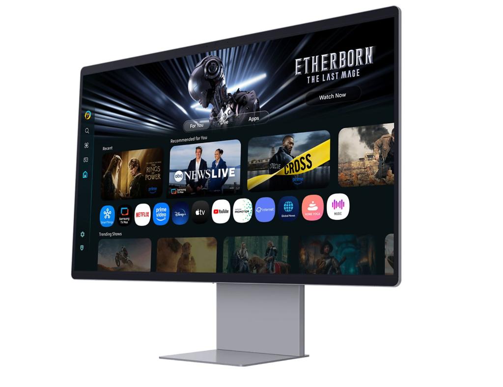 OLED NIEUWSTE Smart Monitor M9 M90SF 4K Samsung Vision AI, Computers en Software, Monitoren, Ophalen, Minder dan 1 ms, Ingebouwde camera