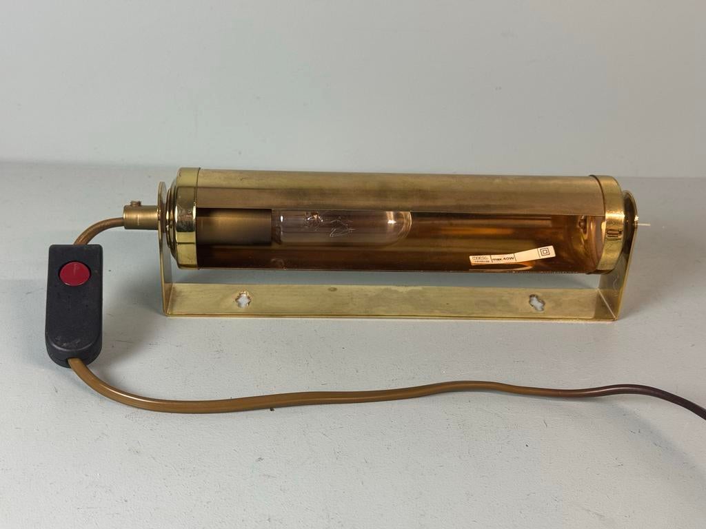 Vintage messing schilderijlampje, Ophalen of Verzenden