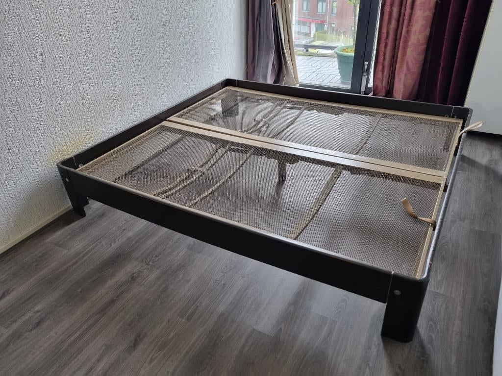 Auping auronde bed, Ophalen, Gebruikt, Bruin, Tweepersoons