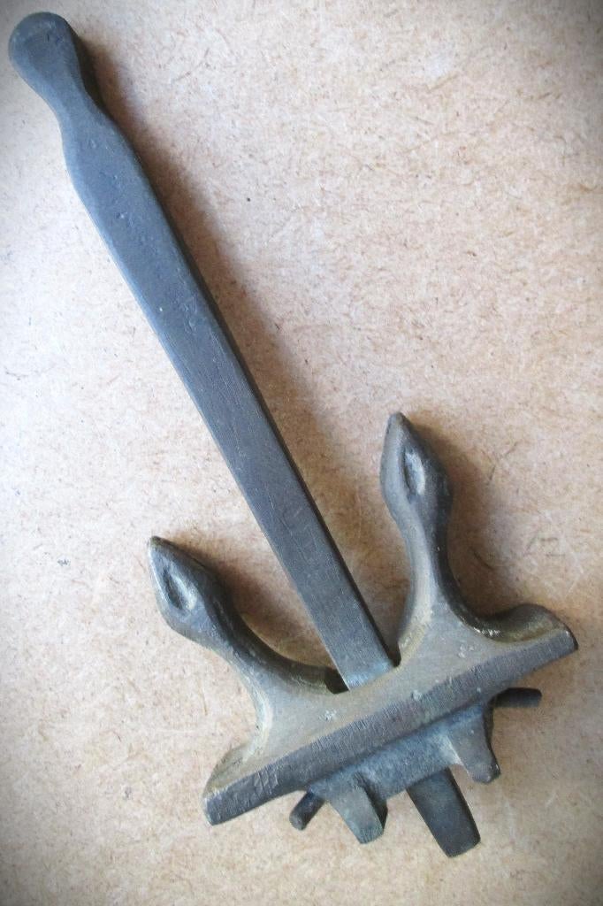 Anker~Sieranker~Koper~Nautistisch verzamelobject, Ophalen of Verzenden, Gebruikt, Motorboot of Zeilboot, Gebruiksvoorwerp