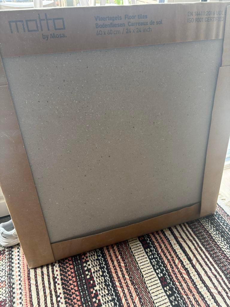 Doos vloertegels Motto by Mosa Grain Beige 60x60 cm, Ophalen, 60 cm of meer, 40 tot 60 cm, Keramiek