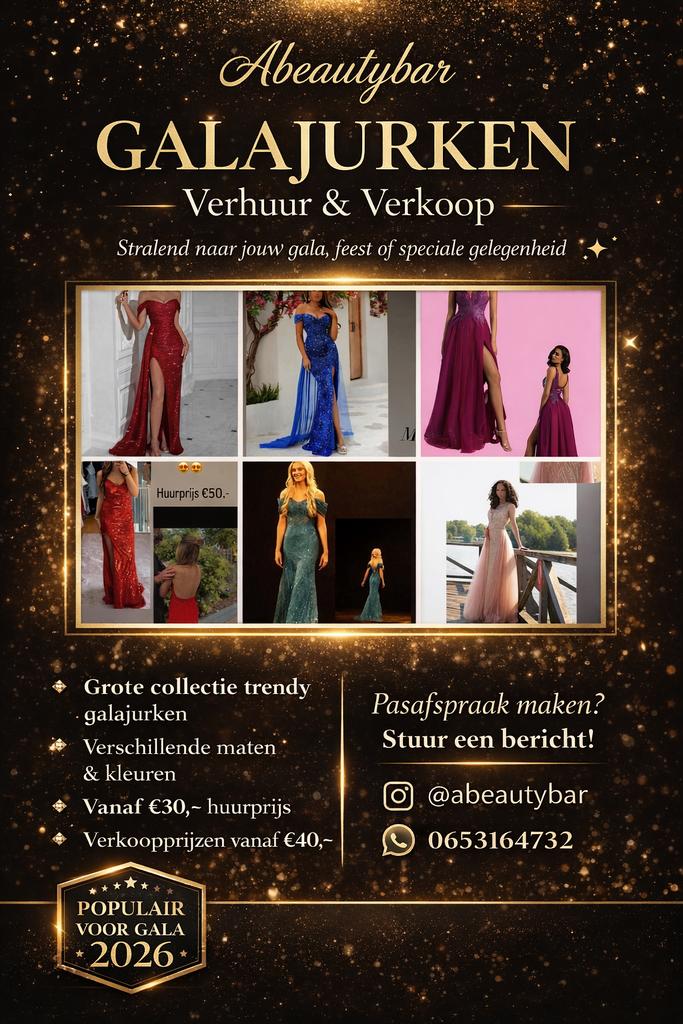 Galajurken verhuur en verkoop vanaf €30,-, Overige kleuren, Zo goed als nieuw, Onder de knie, Ophalen