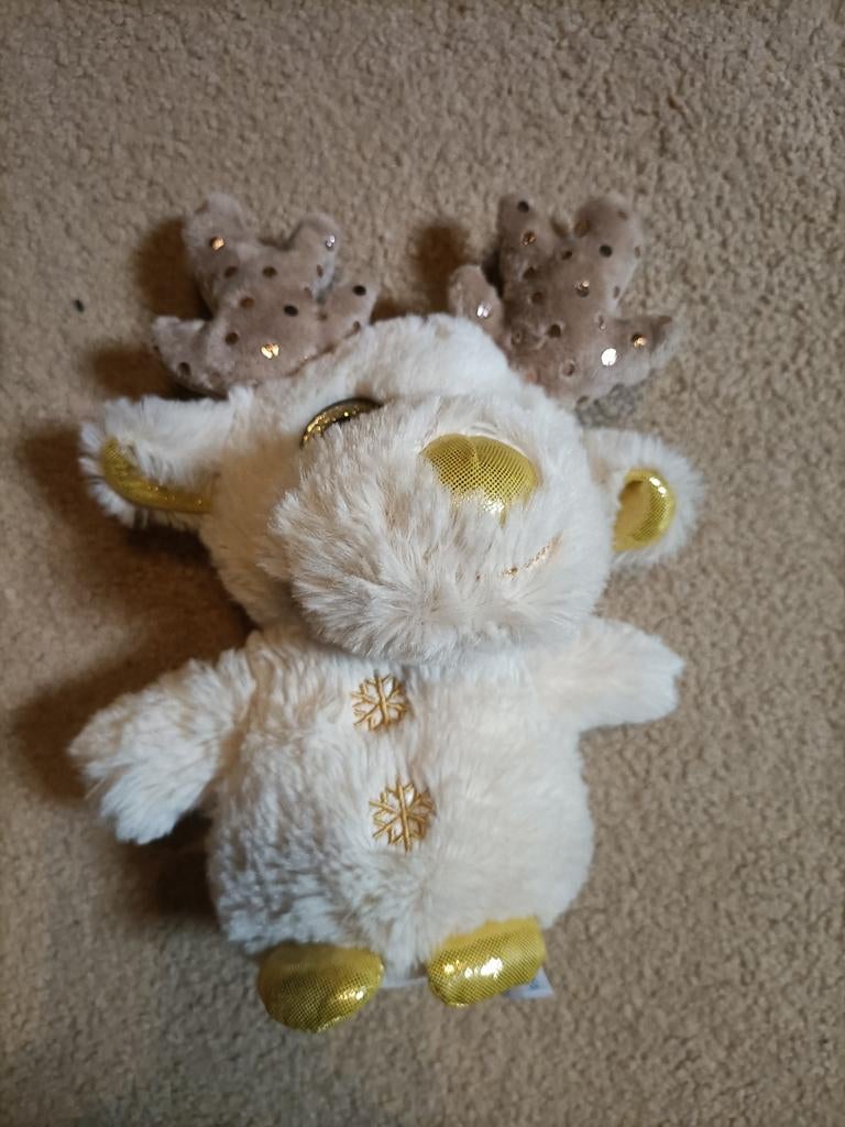 Rendier knuffel met glitter oogjes, Ophalen of Verzenden, Zo goed als nieuw, Overige typen