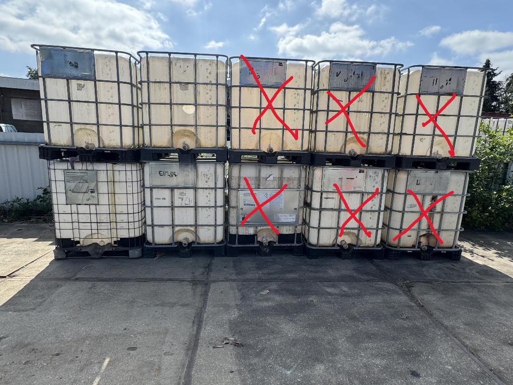 4x IBC Tank | Met defecte Kraan, Ophalen, Gebruikt, 100 cm of meer, 60 cm of meer